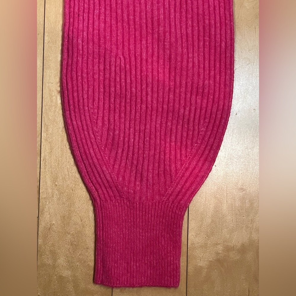 Athleta Merino Extra Fine Wool Blend Ribbed Sweater w. Boat neck - Pink - XL - Picture 11 of 16